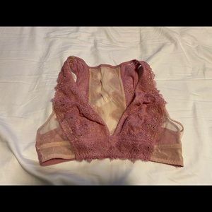 Victoria’s Secret pink and nude lace top
